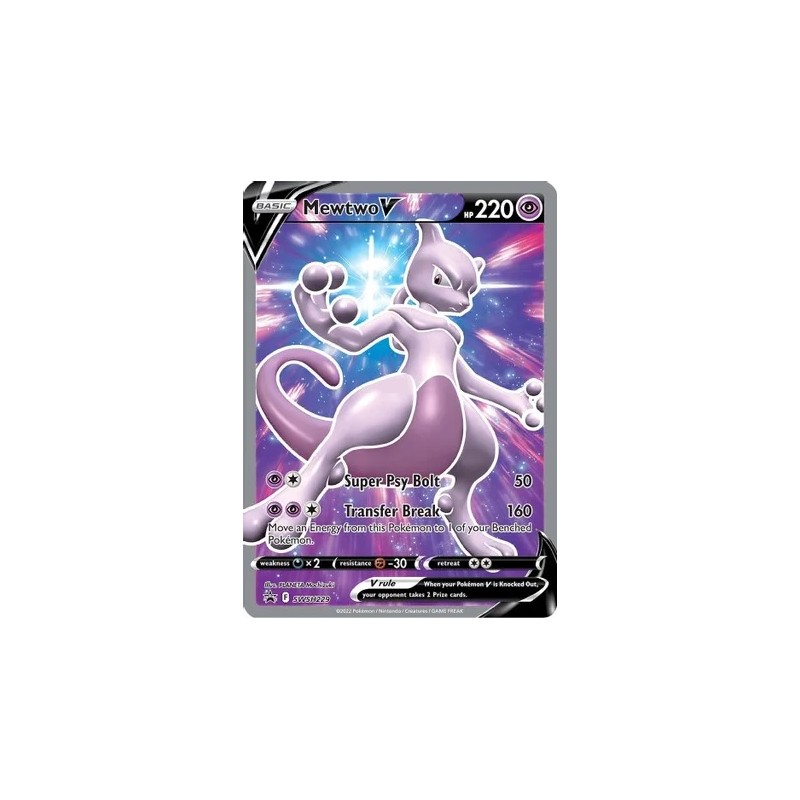 Pokemon - Mewtwo V -SWSH229 - Full Art - Black Star Promo - Pokemon Go